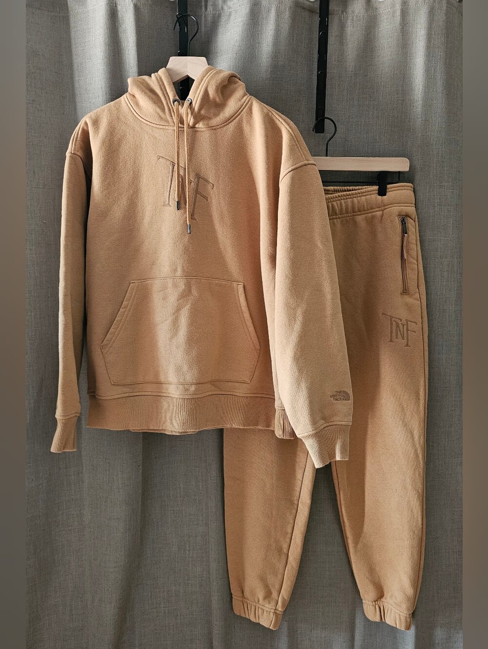The North Face Tan Fleece Joggers - Women's Sweatpant & Sweatshirt Set